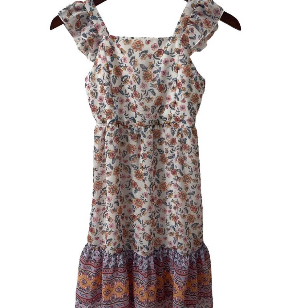 Zenzi Big Kid M 7-8 Floral Dress Cottagecore